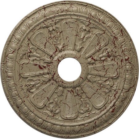 Ekena Millwork Bristol Ceiling Medallion (Canopies up to 3 7/8"), 23 1/2"OD x 3 7/8"ID x 1"P, Gobi Desert Crackle CM23BIGDC
